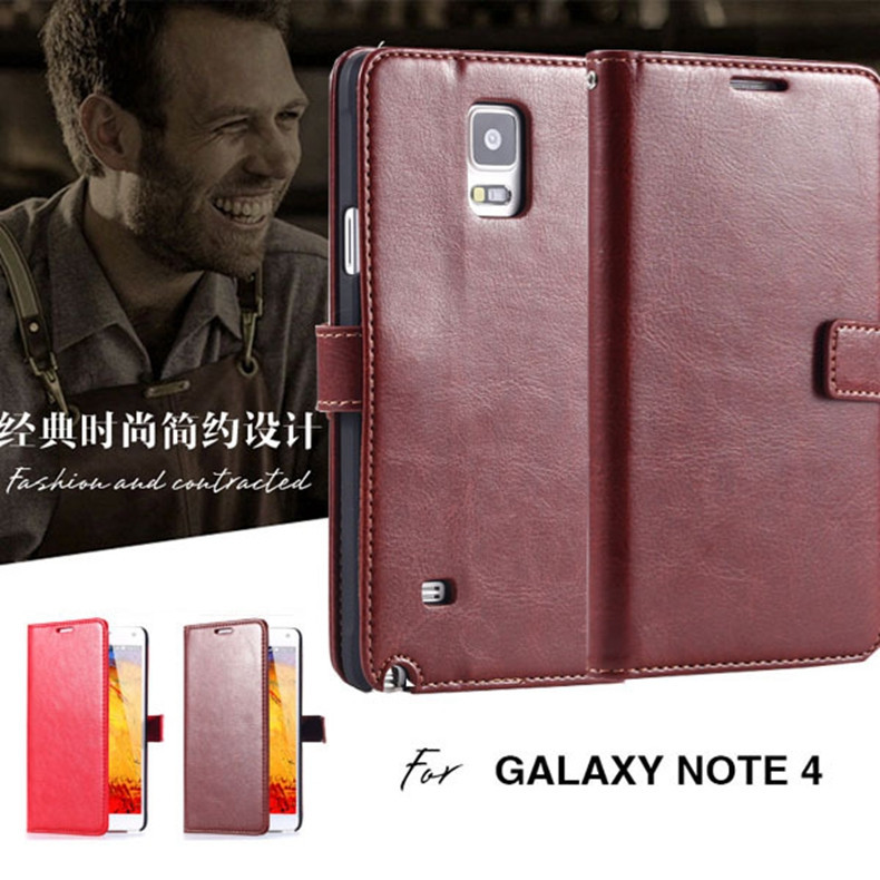 For-Note-4-PU-Leather-Case-Full-Wallet-Stand-Cover-For-Samsung-Galaxy-Note-4-IV