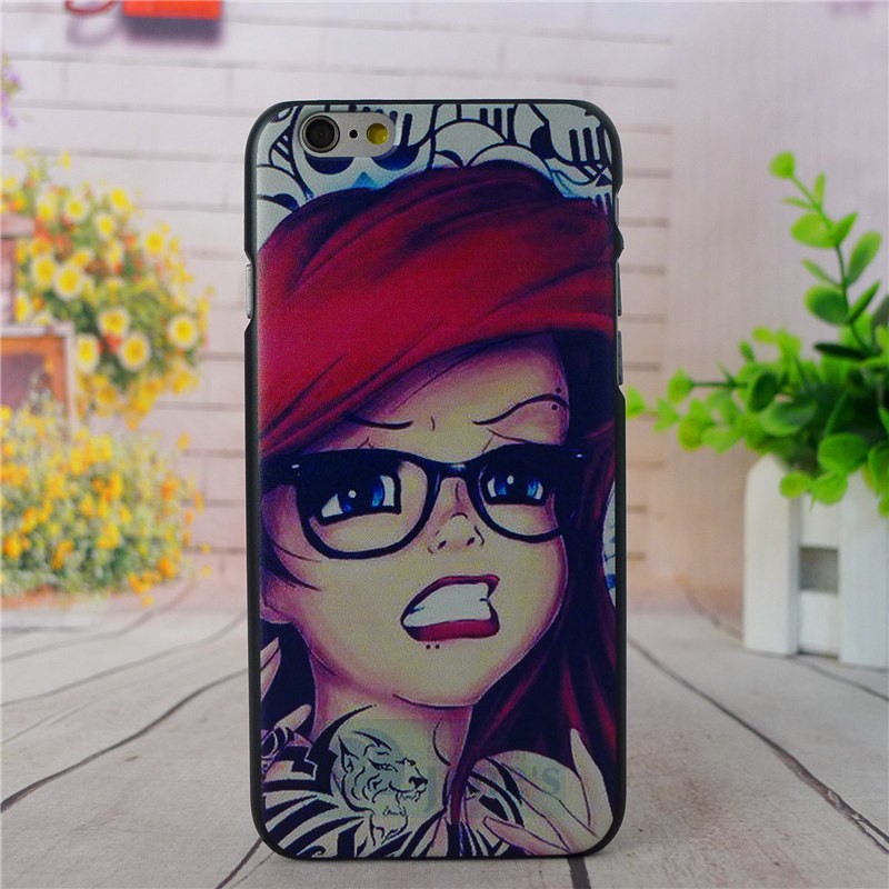 4.7" For Apple i Phone iPhone 6 Case Tattoo Ariel Little Mermaid series Protective Cover Case For iPhone6 Free Shipping 4.7" For Apple i Phone iPhone 6 Case Tattoo Ariel Little Mermaid series Protective Cover Case For iPhone6 Free Shipping