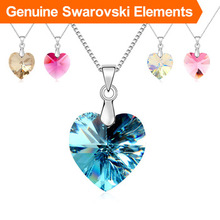 New Sales Hot Made with Swarovski Elements  18k Gold Plated heart pendant necklace Austrian Crystal jewelry for women #QS10494