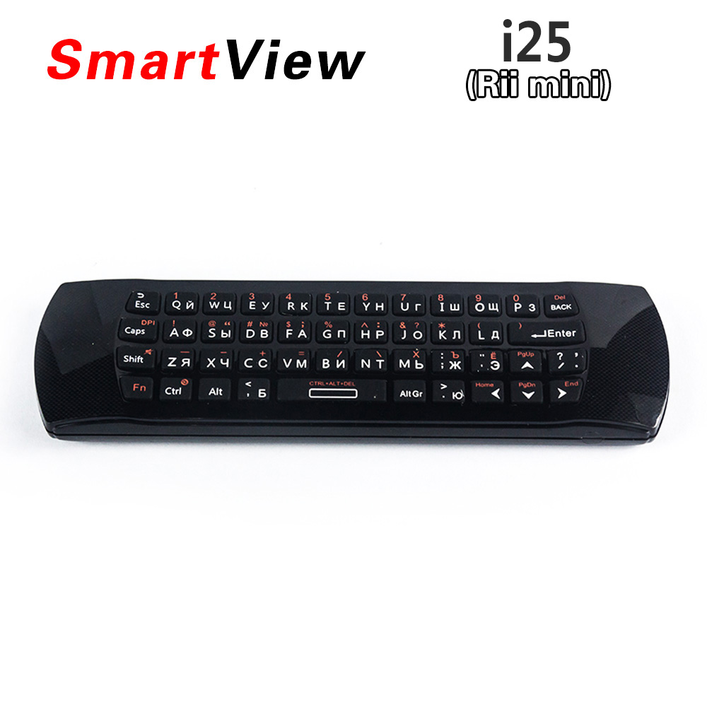 [Genuine] Rii i25 Russian Keyboard 2.4G Mini Wirless Keyboards with Air Fly Mouse High Quality for PC HTPC Smart Android TV Box