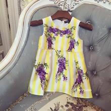 2015 mother and daughter dresses women girls brand vintage maxi floral dress matching mother and daughter