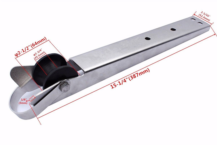 Stainless Steel Boat Anchor Roller Holder Self Launching Heavy Duty 387mm