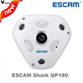 ESCAM Shark QP180 HD 960P 1 3MP 360 degree panoramic fisheye PTZ infrared camera VR camera