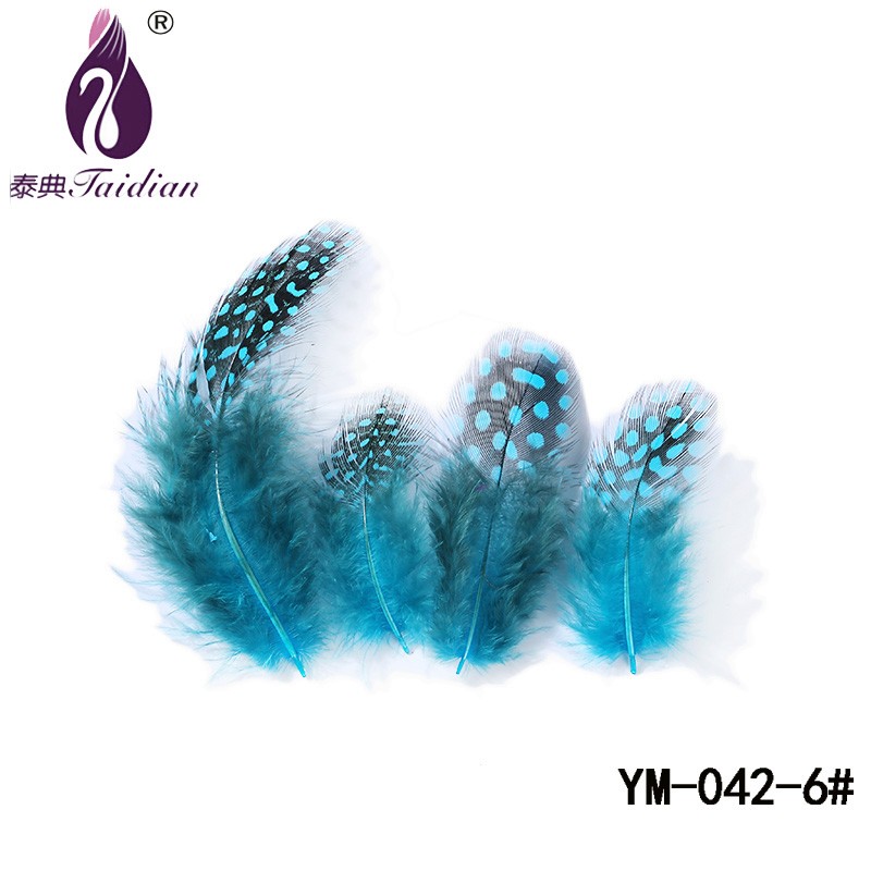 YM-042-6# Guinea pearl Fowl Feather