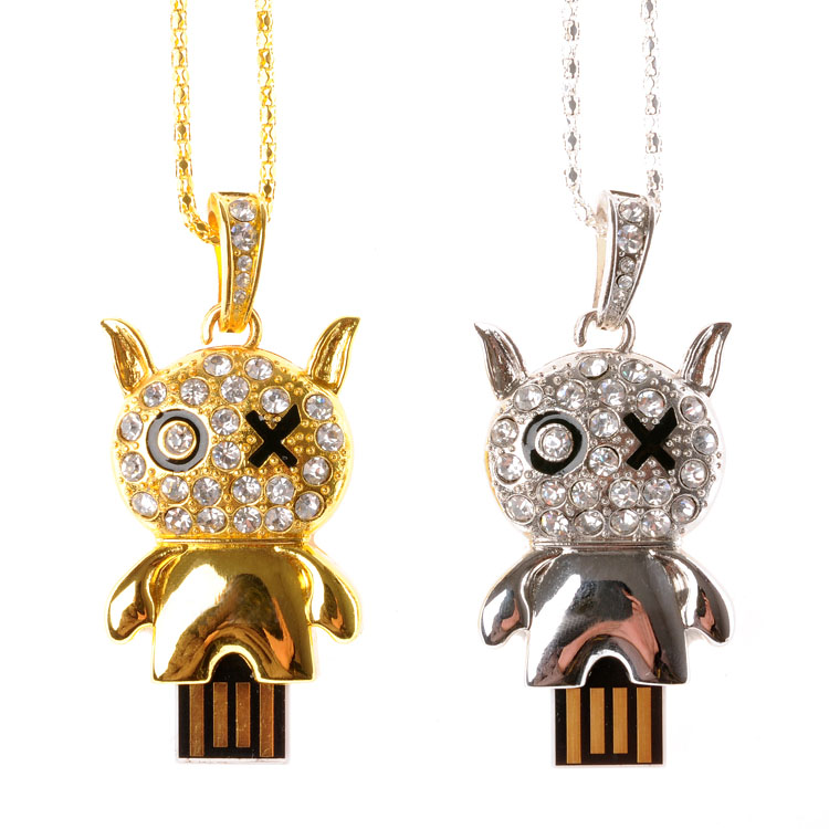 Crystal Cartoon Jewelry Usb Stick Pendrive 64GB Flash Drive Jewelry Usb Memory Pen Drive 32GB 16GB