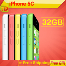 Free shipping iPhone 5C 32GB unlocked 3G/4G dual core 8MPix Camera,4.0″ capacitive screen Original compose Refurbished