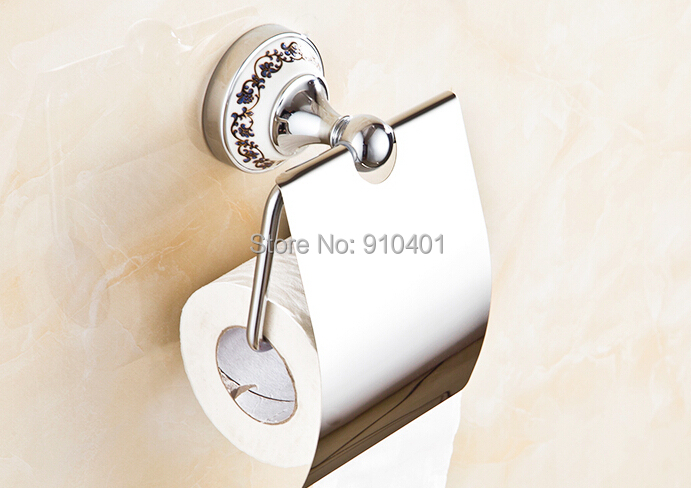 Hot Sale Wholesale And Retail Promotion Polished Chrome Brass Wall Mounted Toilet Paper Holder With Cover Tisse Hanger