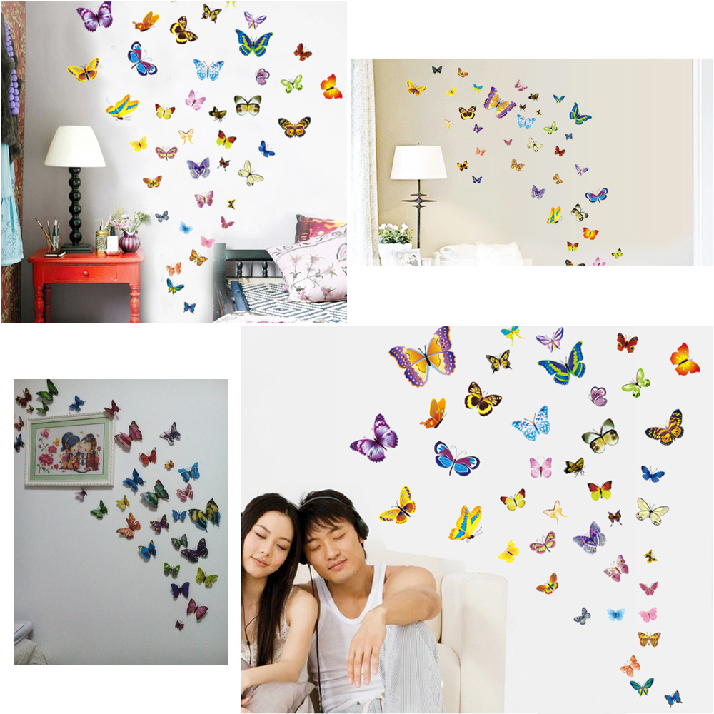 Accessories Wall 38pcs Package Erfly Wall Decor Art Stickers Home Accessories Bedroom Living Room Decoration