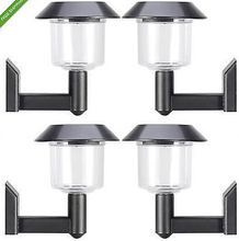 4 x Solar Power Wall Light/Fence/Outdoor/Garden Black lamps