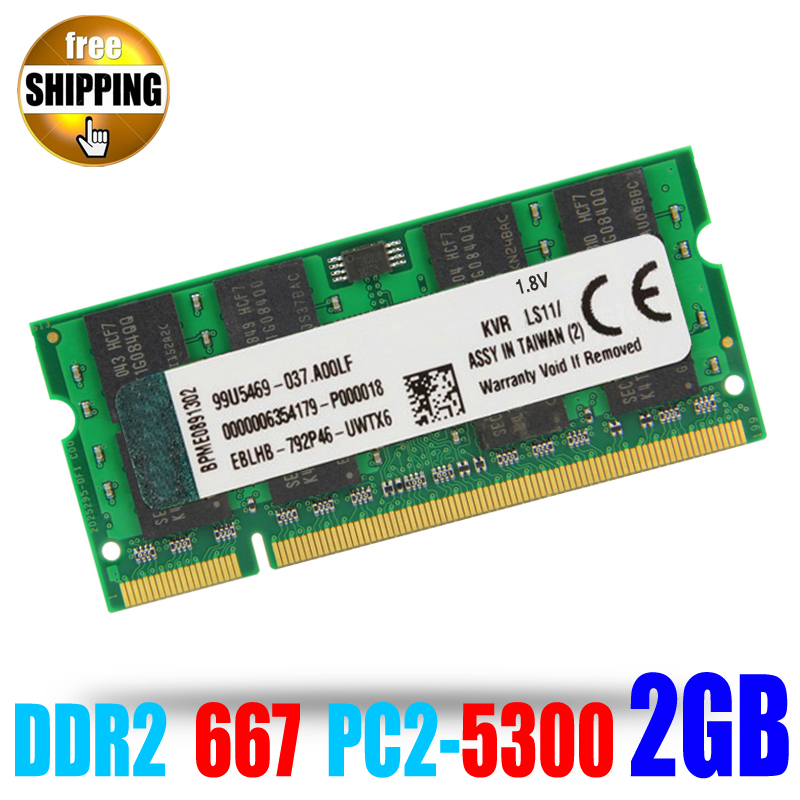 Brand ! Laptop Memory Ram SO-DIMM PC2-5300 DDR2 667 200PIN / PC2 5300 DDR 2 667MHz 200 PIN 2GB For Notebook Sodimm Memoria rams