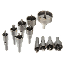 2015 15 100mm Carbide Tip Tipped Drill Bit Set Metal Wood Alloy Cutter Hole Saw Tool