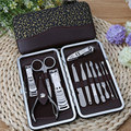 Professional Stone Pattern Case 12 Pcs Nail Clipper Kit Nail Care Set Pedicure Scissor Tweezer Knife