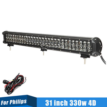 31 inch LED Light Bar For Philips 330W Combo Beam Led Work Lights for 12v 24v Truck Tractor Boat 4WD 4×4 Truck SUV ATV
