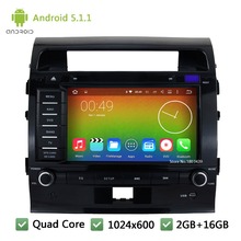Quad Core Android 5.1.1 2Din 8″ 1024*600 Car DVD Player Radio Stereo PC Audio Screen GPS For Toyota Land Cruiser 200 2007-2013