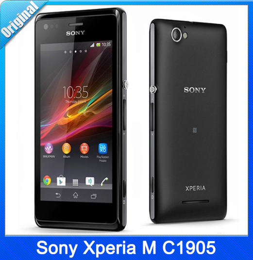 Original Sony Xperia M C1905 Dual core Android Smartphone Bluetooth Unlocked Cell Phone ROM 4G Refurbished