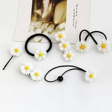 2016 Flower Hair Clips Children Unique White Resin Barrettes Elastic Hair Bands Lovely Girls Radom Style Hairpins 6 pcs