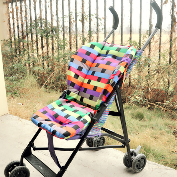 Plaid Stroller Cushion Baby stroller Pad General version cotton Stroller mat cotton mat for chair seat cushion colorful plaid