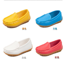 Children s shoes Spring 2015 Korean version of the new boys and girls slip PU flat