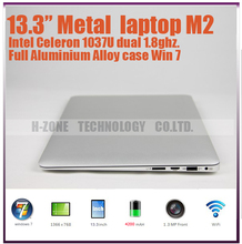 Dual Core Intel Celeron 1037U 13 Inch Ultra Thin 1.86GHz Ultrabook Slim Laptop With Metal Case 4GB RAM 64GB SSD 4200mAh Battery
