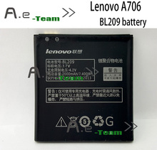 Lenovo A706 батарея Lenovo A516 A760 A820E A378T A398T A788T BL209 2000 мАч 100% оригинальный новый сотовый телефон замена Bateria