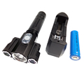 Transformers 3 head XML T6 LED flashlight 18650 tactical magnet torch light linterna conny camping lamp