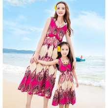 The summer of 2016 a mother of women dress skirtparent-child floral Dress