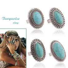 R116 Wholesale 4 styles randomly send Nation Bohemian style Turquoise Ring jewelry for women 2015(randomly send)!974