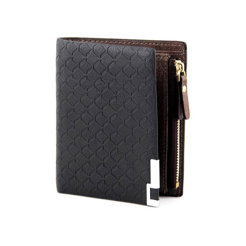 Men s Wallets Short Design Fashion Leather Men Zipper Pocket Coin Purses Male Business Card Holder
