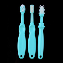 3pcs Baby Training Toothbrush Soft Silicone Brush Tooth Gums Protect Care Wholesale