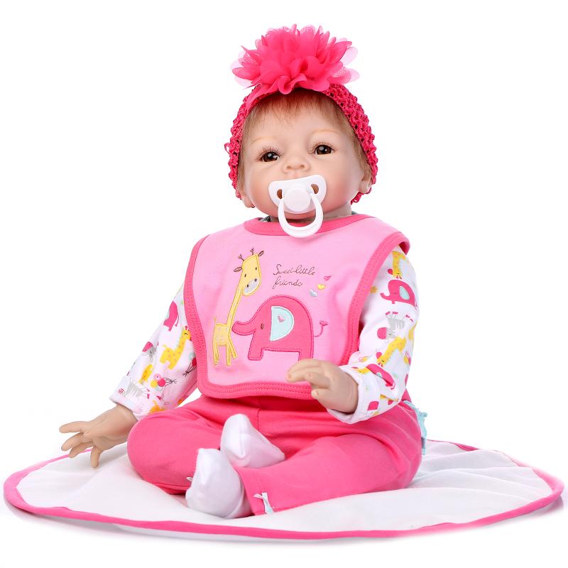 NPK Doll Newborn Babies Doll Lifelike  Silicone Reborn Baby Doll For Girls  beautiful Reborn Boencas Toy