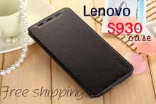 Lenovo S9300 cell phone leather protective sleeve slim stand leather lenovo A850 A830 S930 S820 S898t K900 case free shipping