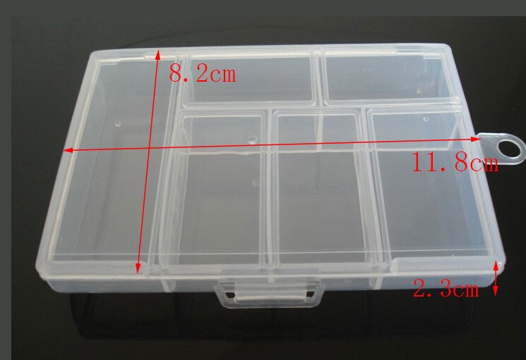 Plastic 16 Slot Adjustable Jewelry Tool Box Case Organizer Storage Beads 385mm 