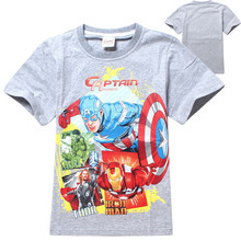 2015 Brand T Shirt Captain America Children Kids Baby T Shirts Cotton Tops Baby Boy Tshirt