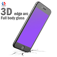Luxury 3D edge arc Anti-blue ray blue UV Tempered Glass For Iphone 6s plus 5.5″ screen protector full body glass 9H CHYI BRAND