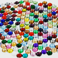 Fashion 1000Pcs/Bag Mixed Color Acrylic Nail Art Glitter Rhinestone Nail Tools DIY Decoration Multicolor Round Rhinestone