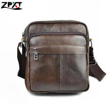 2016 100% Genuine Cowhide Leather Bag Brand Shoulder Handbags Vintage Men Messenger Bags Small Men’s Travel Bags business Bags