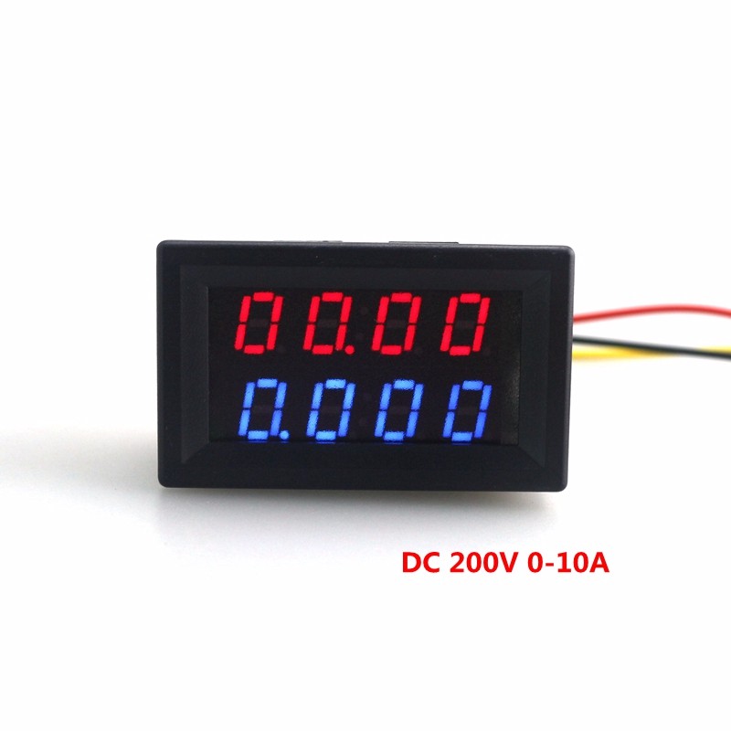 Yellow Digital Ammeter High Accuracy 3 Digits Amperage Detector Module Amp Measuring Monitor Gauge Panel Micro-Adjustment DC 0-1A 