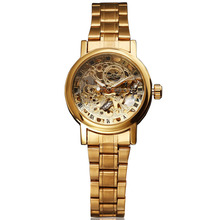 Relogio WINNER Luxury Brand Women Automatic Self Wind Watch Feminina Stainless Full Steel Strap Skeleton Fashion Casual Watch
