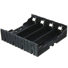 High quality ABS DIY Black Storage Box Holder Case For 4 x 18650 3 7V Rechargeable