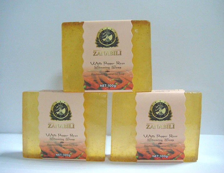 Free shipping High Quality Whiten Pepper Rose Slimming Soap Herbal soap natural handmade soap ZZL12