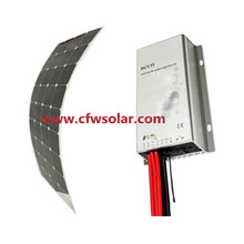 flexible solar panel 110W, with 12V&24V Auto MPPT solar charege controller, with connection Box+0.9M cable, MC4 connector,