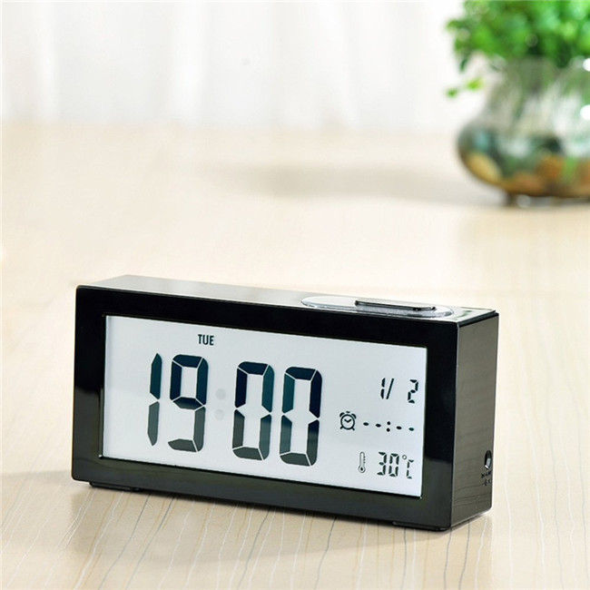 Digital Alarm Clock With Backlight Snooze Function Display Calendar Thermometer5