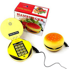 2015 Juno Hamburger Cheeseburger Fun Burger Voice Telephone Home Desktop Corded Phone