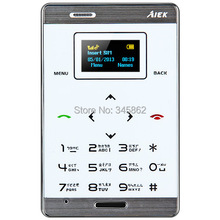 AIEK M3 Card Mobile Phone 6 5mm Ultra Thin Pocket Mini Phone Dual Band FM MP3