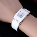 2017 Xinhua Fashion White Black Watches Women Stainless Steel Bracelet Bangle Luxury Rectangle Quartz Watches Relogios