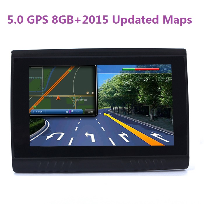 New Version 5 0 Inch 8GB FM Waterproof Bluetooth GPS Navigator for Car Motorcycle Free Updated