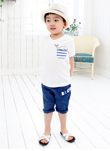Summer children s T shirt delicate dolphin pattern cotton short sleeved T shirt Outwear Baby