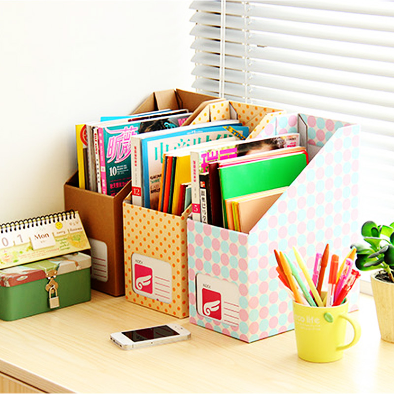 Desktop storage box paper diy bookshelf bookend paper magazine storage boxinStorage Boxes