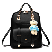 2016 fashion Japanese style kawaii backpack female anime backpack girl high school student backpack leather PU
