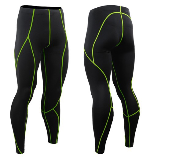 compression pants+green line